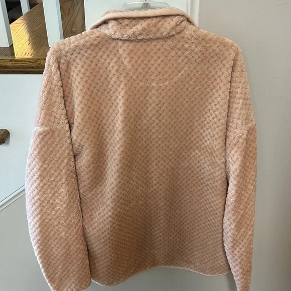 Simply Southern NEW Blush Quilted Sherpa Fleece Pullover - Picture 9 of 14